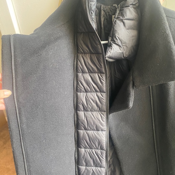 Soia and Kyo ABBI Straight-Fit Mixed Media Wool Coat - Small - Black - Like New - Picture 10 of 10